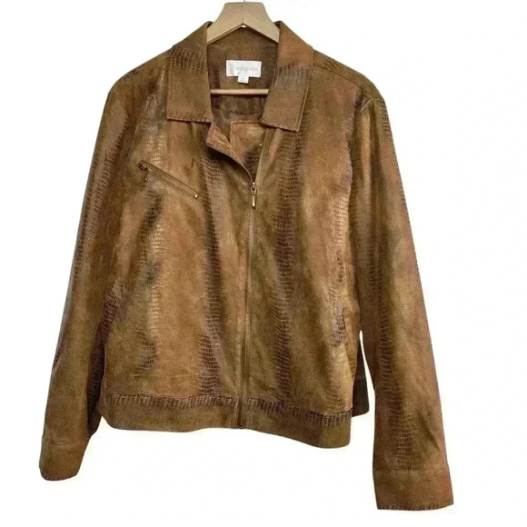 Erin London Brown Full Zip Jacket | Size XL - Picture 1 of 9